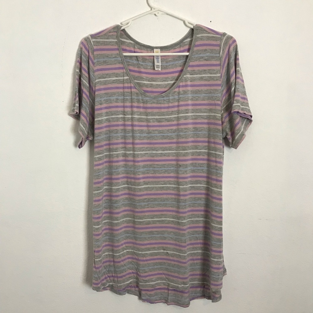 LuLaRoe Pastel Stripe Top Size XL